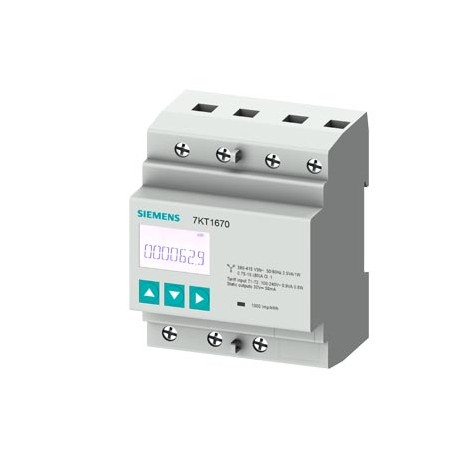 7KT1667 - 7KT1667 SIEMENS SENTRON, measuring device, 7KT PAC1600, LCD, L-L: 400 V, L-N: 230 V, 80 A, strd rail instr.,..