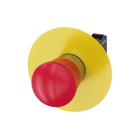 3SU1150-1HB20-3CF0 - 3SU1150-1HB20-3CF0 SIEMENS EMERGENCY STOP mushroom pushbutton, 22 mm, round, metal, shiny, red, 40 mm, posit..