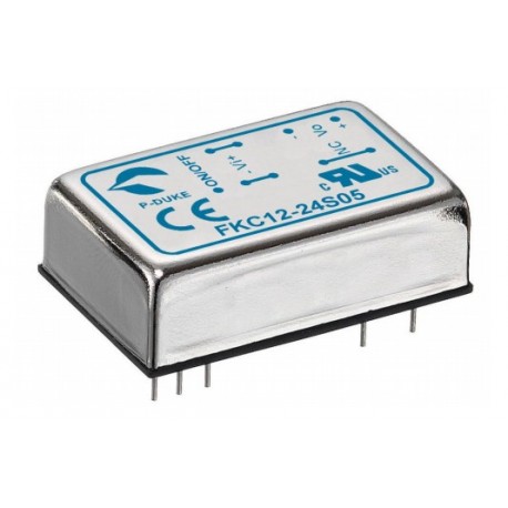 FKC12-24D05 - FKC12-24D05 MEANWELL DC-DC converter for PCB mount, Input: 18-36VDC. Dual Output: -5 / +5VDC. Power: 12W. I/..