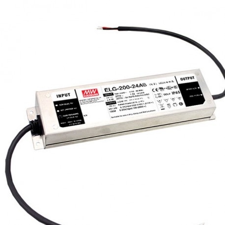 ELG-200-24AB-3Y - ELG-200-24AB-3Y MEANWELL AC-DC Single output LED Driver (CV+CC) with PFC, 3 wire input, Output 24VDC / 8.4A,..