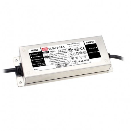 ELG-75-36DA-3Y - ELG-75-36DA-3Y MEANWELL AC-DC Single output LED Driver (CC+CV) with PFC, 3 wire input, Output 36VDC / 2.1A, ..
