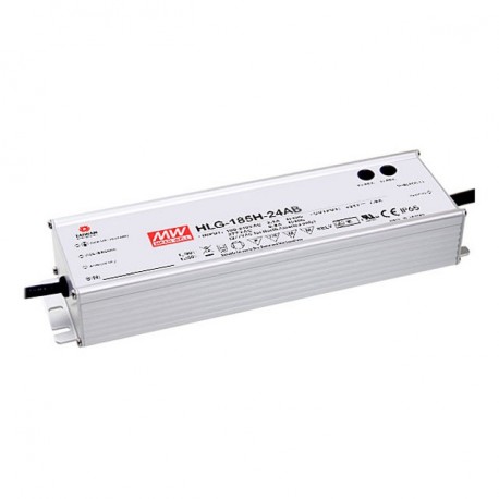 HLG-185H-15AB - HLG-185H-15AB MEANWELL AC-DC Single output LED driver Mix mode (CV+CC) with built-in PFC, Output 15VDC / 11...