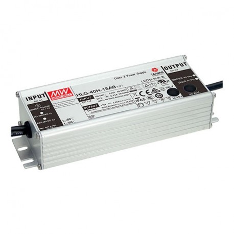 HLG-40H-30AB - HLG-40H-30AB MEANWELL AC-DC Single output LED driver Mix mode (CV+CC) with built-in PFC, Output 30VDC / 1.34..