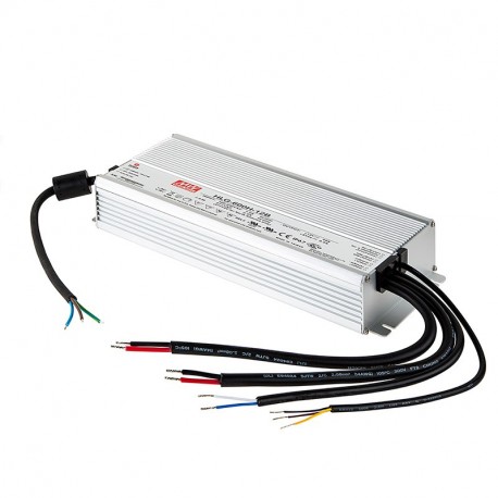 HLG-600H-24 - HLG-600H-24 MEANWELL AC-DC Single output LED driver Mix mode (CV+CC) with built-in PFC, Output 24VDC / 25A, ..