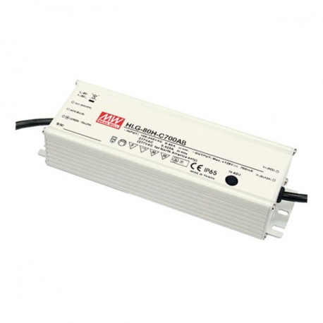 HLG-80H-C350AB - HLG-80H-C350AB MEANWELL AC-DC Single output LED driver Constant current (CC) with built-in PFC, Output 0.35A..