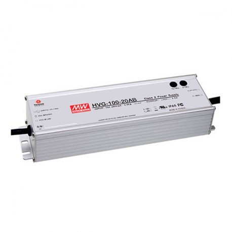 HVG-100-30AB - HVG-100-30AB MEANWELL AC-DC Single output LED driver Mix mode (CV+CC), Output 3,2A. 96W, 15-30V. IP65, adjus..