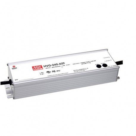 HVG-240-24B - HVG-240-24B MEANWELL AC-DC Single output LED driver Mix mode (CV+CC), Output 12-24VDC 240W / 10A. Dimming wi..