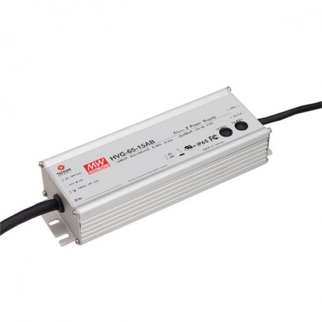 HVG-65-20AB - HVG-65-20AB MEANWELL AC-DC Single output LED driver Mix mode (CV+CC), Output 3,2A. 65W, 12-20V. Built-in Pot..