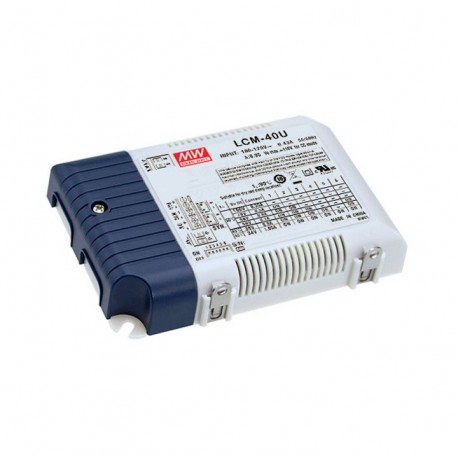 LCM-40U - LCM-40U MEANWELL AC-DC Multi-Stage LED driver Constant Current (CC), Modular output 0.35A/0.5A/0.6A/0.7A/0.9..