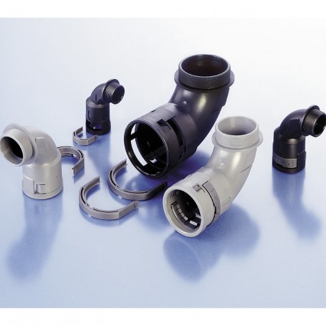 BVBV-P213 - BVBV-P213 7TAA292150R0117 THOMAS AND BETTS COND FTNG 90DCURV PG21 NW23 IP68BLK