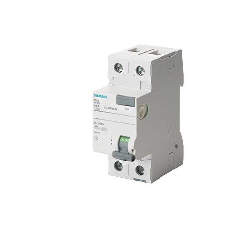 5SV4314-0LA01 - 5SV4314-0LA01 SIEMENS Residual current operated circuit breaker, 2-pole, Type AC, short-time delayed, In: 40..