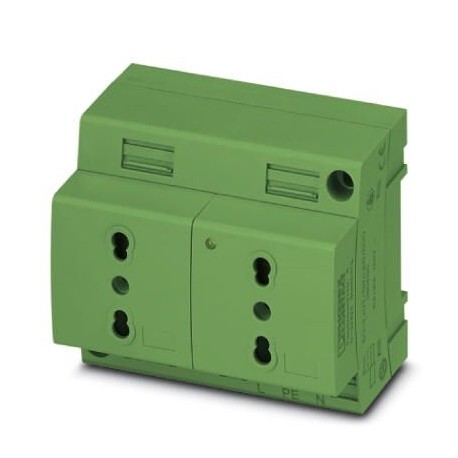 EO-L/UT/SH/LED/DUO/GN - EO-L/UT/SH/LED/DUO/GN 0804131 PHOENIX CONTACT Double socket, Pin connector pattern type L, Screw connection,..