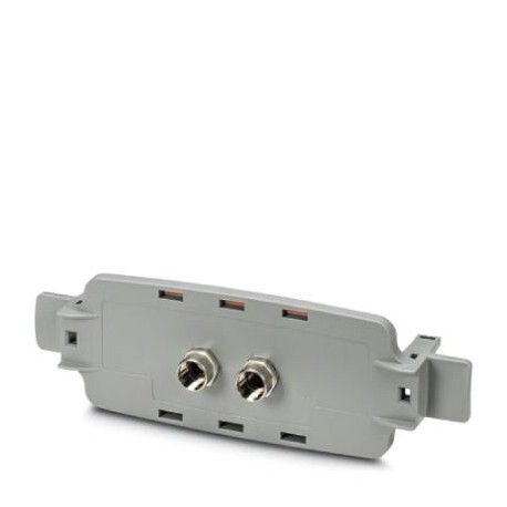 ECS-P-122X169-L-UV-2M12 GY - ECS-P-122X169-L-UV-2M12 GY 1050384 PHOENIX CONTACT Snap-in locking two female M12 faceplate of the ECS Famil..
