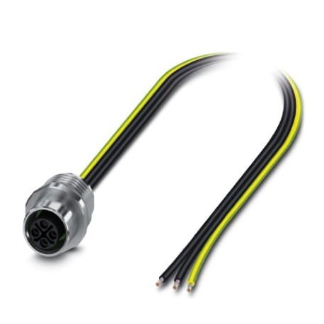 SACC-E-M12FSS-3P-M16/3,0 PE - SACC-E-M12FSS-3P-M16/3,0 PE 1056209 PHOENIX CONTACT Flush-type connector, Power, 3-position, Socket, M12, S ..