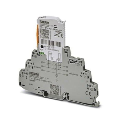 TTC-6P-1X2-F-24DC-UT-I - TTC-6P-1X2-F-24DC-UT-I 1065317 PHOENIX CONTACT Surge protection, consisting of protective plug and base elem..
