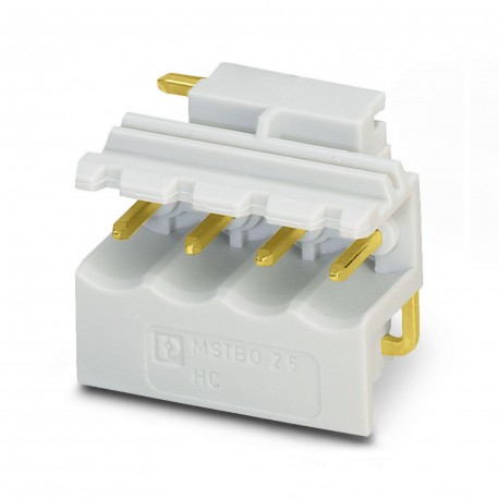 MSTBO 2,5/ 4-G1L KMGY AU - MSTBO 2,5/ 4-G1L KMGY AU 1077607 PHOENIX CONTACT PCB headers, number of positions: 4, pitch: 5 mm, color: li..