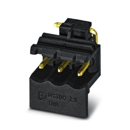 MSTBO 2,5/ 3 G1L THRR44 BK AU - MSTBO 2,5/ 3 G1L THRR44 BK AU 1077611 PHOENIX CONTACT PCB headers, number of positions: 3, pitch: 5 mm, colo..