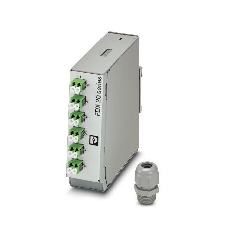 FOC-FDX20-PP-LCD6-OSA-PT9 - FOC-FDX20-PP-LCD6-OSA-PT9 1083665 PHOENIX CONTACT DIN rail splice box, fully mounted ready to splice, for 6x..