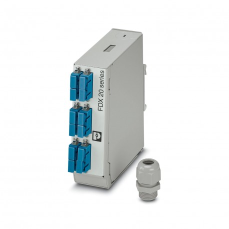 FOC-FDX20-PP-SCD6-SM - FOC-FDX20-PP-SCD6-SM 1084827 PHOENIX CONTACT DIN rail splice box, without pigtails, for 6x SC duplex