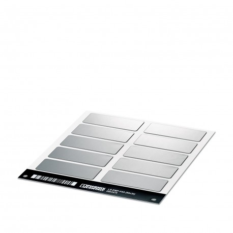 LS-EMP-V4A (80X30) CUS - LS-EMP-V4A (80X30) CUS 1089145 PHOENIX CONTACT Equipment marking, Stainless steel label, not polished, silve..