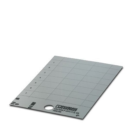 US4-EMLP (27X17,5) SR - US4-EMLP (27X17,5) SR 1090189 PHOENIX CONTACT Plastic label, Card, silver, unlabeled, can be labeled with: B..