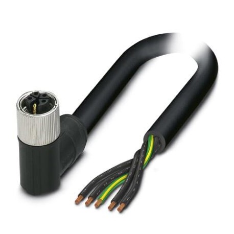 SAC-5P-1,5-PUR/M12FRK PE - SAC-5P-1,5-PUR/M12FRK PE 1414766 PHOENIX CONTACT Power cable, 5-position, PUR halogen-free, black-gray RAL 7..