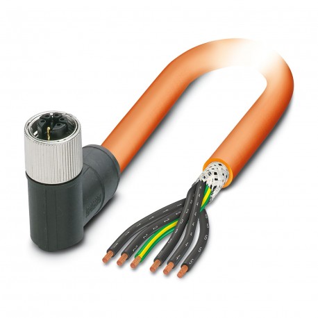 SAC-6P-10,0-PVC/M12FRM PE SH - SAC-6P-10,0-PVC/M12FRM PE SH 1414929 PHOENIX CONTACT Power cable, 6-position, PVC, orange RAL 2003, shielded..