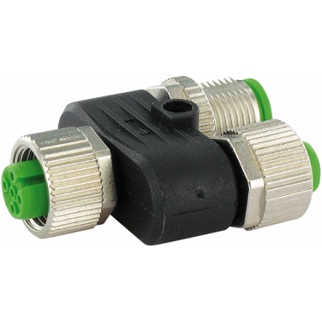 332762 - 332762 MURRELEKTRONIK T-coupler M12 female/M12 female+M12 male 0°