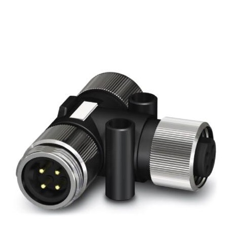 SAC-4P-MINT/2XMIN VP - SAC-4P-MINT/2XMIN VP 1433757 PHOENIX CONTACT T-distributor, 4-pole, female connector 7/8"-16UNF connector fe..
