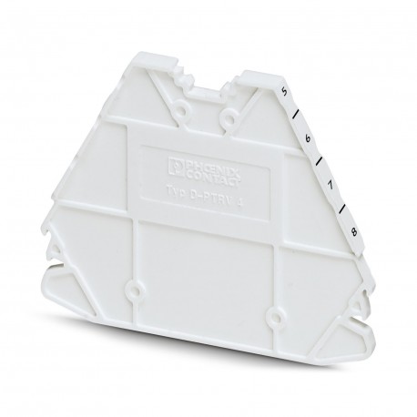 D-PTRV 4 WH 1-8 - D-PTRV 4 WH 1-8 1117529 PHOENIX CONTACT End cover, length: 63,6 mm, width: 2.2 mm, height: 48.9 per mm, colo..