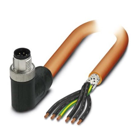 SAC-6P-M12MRM/ 3,0-PVC PE SH - SAC-6P-M12MRM/ 3,0-PVC PE SH 1414940 PHOENIX CONTACT Power cable, 6-position, PVC, orange RAL 2003, shielded..