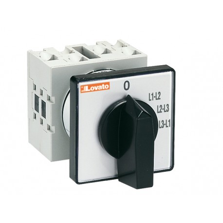 GX1666U - GX1666U LOVATO ROTARY CAM SWITCHE, GX SERIES, U VERSION FRONT MOUNT. VOLTMETER SWITCH, FOR 3 PHASE TO PHASE ..