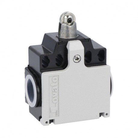 KNB2S11 - KNB2S11 LOVATO LIMIT SWITCH, K SERIES, TOP ROLLER PUSH PLUNGER, 2 SIDE CABLE ENTRY. DIMENSIONS COMPATIBLE TO..