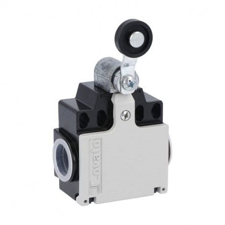 KNE1S11 - KNE1S11 LOVATO LIMIT SWITCH, K SERIES, ROLLER LEVER PLUNGER, 2 SIDE CABLE ENTRY. DIMENSIONS COMPATIBLE TO EN..