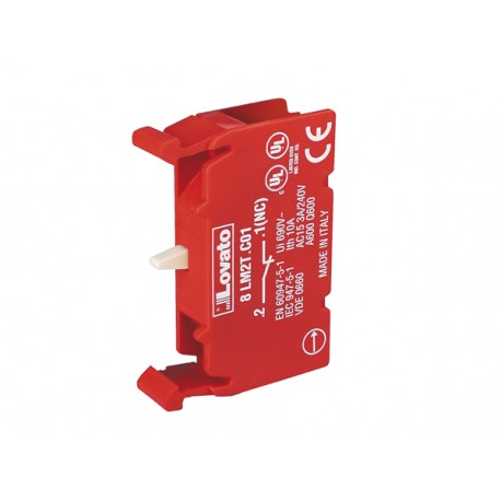 8LM2TC01D - 8LM2TC01D LM2TC01D LOVATO CONTACT ELEMENT, Ø22MM 8LM METAL SERIES, LB. SCREW TERMINATION