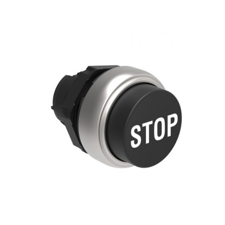 LPCB2132 - LPCB2132 LOVATO PUSHBUTTON ACTUATOR, SPRING RETURN, WITH SYMBOL Ø22MM PLATINUM SERIES, EXTENDED, STOP / BLACK