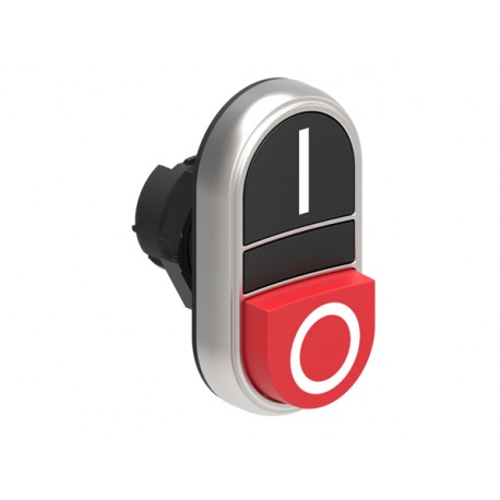 LPCB7222 - LPCB7222 LOVATO DOUBLE-TOUCH ACTUATOR, SPRING RETURN Ø22MM PLATINUM SERIES, 1 EXTENDED AND 1 FLUSH PUSH BUTT..