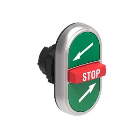 LPCB7375 - LPCB7375 LOVATO TRIPLE-TOUCH ACTUATOR, SPRING RETURN Ø22MM PLATINUM SERIES, 2 EXTERNAL FLUSH OND 1 MIDDLE EX..