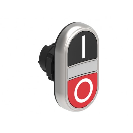 LPCBL7122 - LPCBL7122 LOVATO DOUBLE-TOUCH ACTUATOR, SPRING RETURN, WHITE INDICATOR Ø22MM PLATINUM SERIES, 2 FLUSH PUSH B..