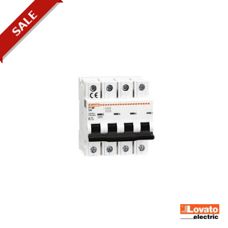 P1MB4PC06 - P1 MB 4P C06 P1MB4PC06 LOVATO ELECTRIC MINIATURE CIRCUIT BREAKER, 4P 10KA. 4 MODULES, CHARACTERISTIC C, 6A