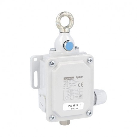P2L151312 - P2L151312 LOVATO ROPE-PULL LEVER LIMIT SWITCHES FOR EMERGENCY STOPPING, ISO 13850 COMPLIANT, WITH RESET BUTT..