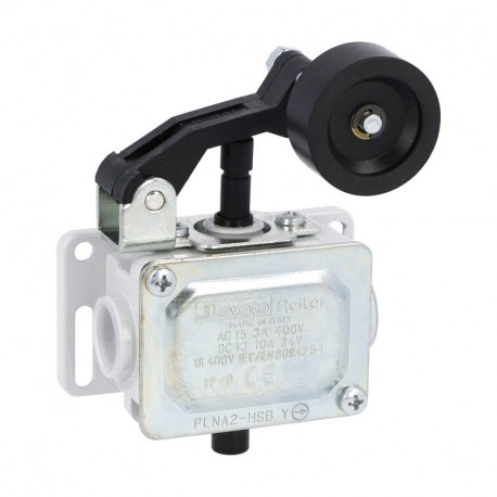 PLNA2HSB - PLNA2HSB LOVATO METAL LIMIT SWITCH, PL SERIES, ROLLER CENTRE PUSH LEVER, CONTACTS 2NC. IP40