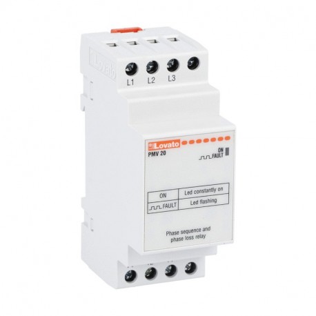 PMV20A240 - PMV20A240 LOVATO VOLTAGE MONITORING RELAY FOR THREE-PHASE SYSTEM, WITHOUT NEUTRAL, PHASE LOSS AND INCORRECT ..