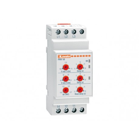PMV50A575 - PMV50A575 LOVATO VOLTAGE MONITORING RELAY FOR THREE-PHASE SYSTEM, WITHOUT NEUTRAL, MINIMUM AND MAXIMUM AC VO..