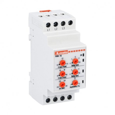 PMV70A240 - PMV70A240 LOVATO VOLTAGE MONITORING RELAY FOR THREE-PHASE SYSTEM, WITHOUT NEUTRAL, MINIMUM AND MAXIMUM AC VO..