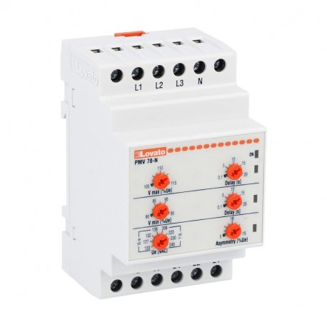 PMV70NA600 - PMV70NA600 LOVATO VOLTAGE MONITORING RELAY FOR THREE-PHASE SYSTEM, WITH OR WITHOUT NEUTRAL, MINIMUM AND MAXI..