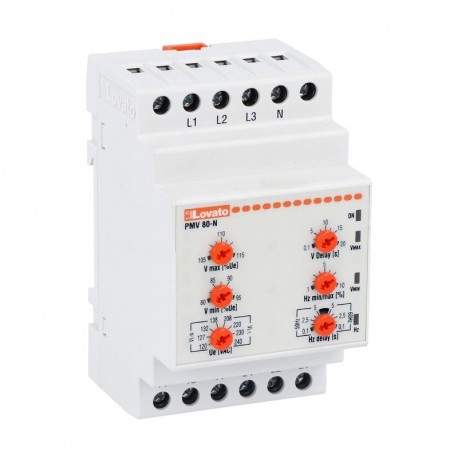 PMV80NA240 - PMV80NA240 LOVATO VOLTAGE MONITORING RELAY FOR THREE-PHASE SYSTEM, WITH OR WITHOUT NEUTRAL, MINIMUM AND MAXI..