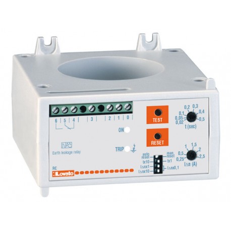 31RC60415 - 31RC60415 RC60415 LOVATO EARTH LEAKAGE RELAY WITH 1 OPERATION THRESHOLD, COMPACT PANEL MOUNT. CT INCORPORATE..