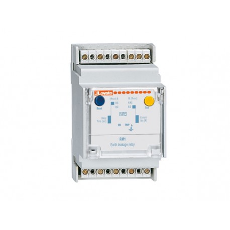 RM1415 - RM1415 LOVATO EARTH LEAKAGE RELAY WITH 1 OPERATION THRESHOLD, MODULAR, 35MM DIN (IEC/EN 60715) RAIL MOUNTING..
