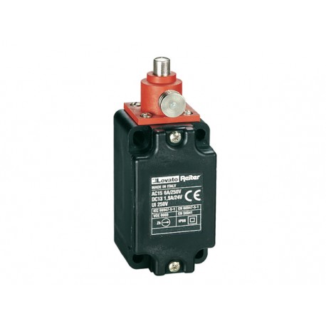 TS20110 - TS20110 LOVATO PLASTIC LIMIT SWITCH, T SERIES (DIMENSIONS TO EN 50041), TOP PUSH ROD PLUNGER, WITH RESET BUT..